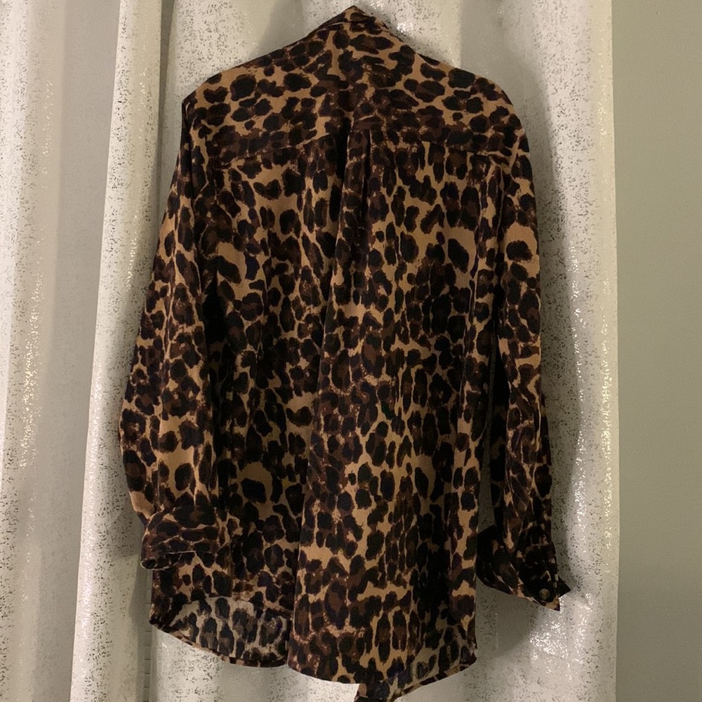 Leopard Print Cardigan/Button Up, Size Xl. From B… - image 2
